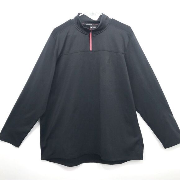 Spyder Active Black Quarter Zip ProWB Performance Long Sleeve Pullover - Picture 1 of 12